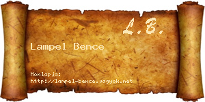Lampel Bence névjegykártya